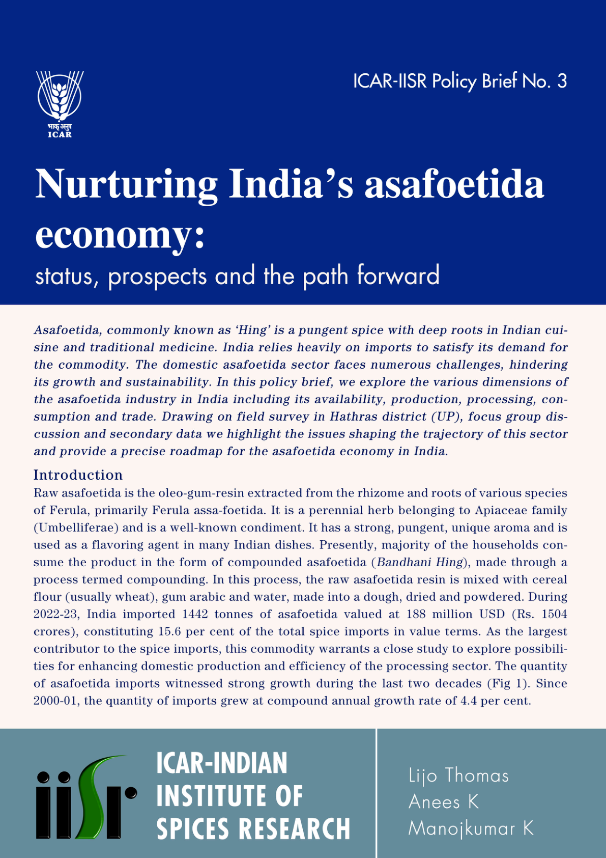 Asafoetida Economy cover